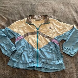 Vintage Colorblock Windbreaker Jacket (Santolina Bay)